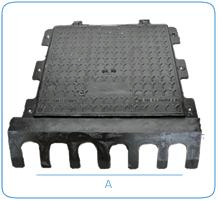 Heavy Duty Telecom Ductile Iron Four Triangular Covers Manhole Covers