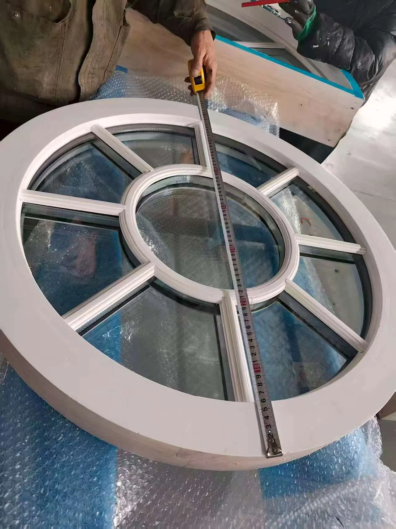 Wooden Single Hung Window Top Arch Design Double Glazed Window