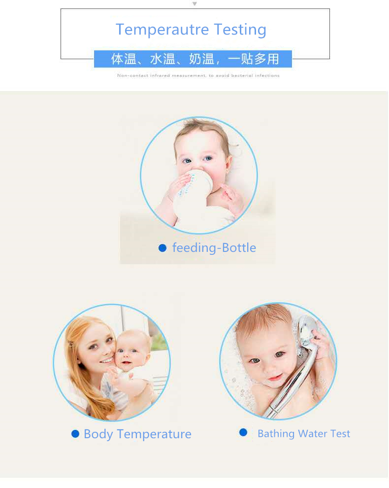 Ce Approved Baby Milk Feeding Bottle Temperature Thermometer Temperature Detect Card