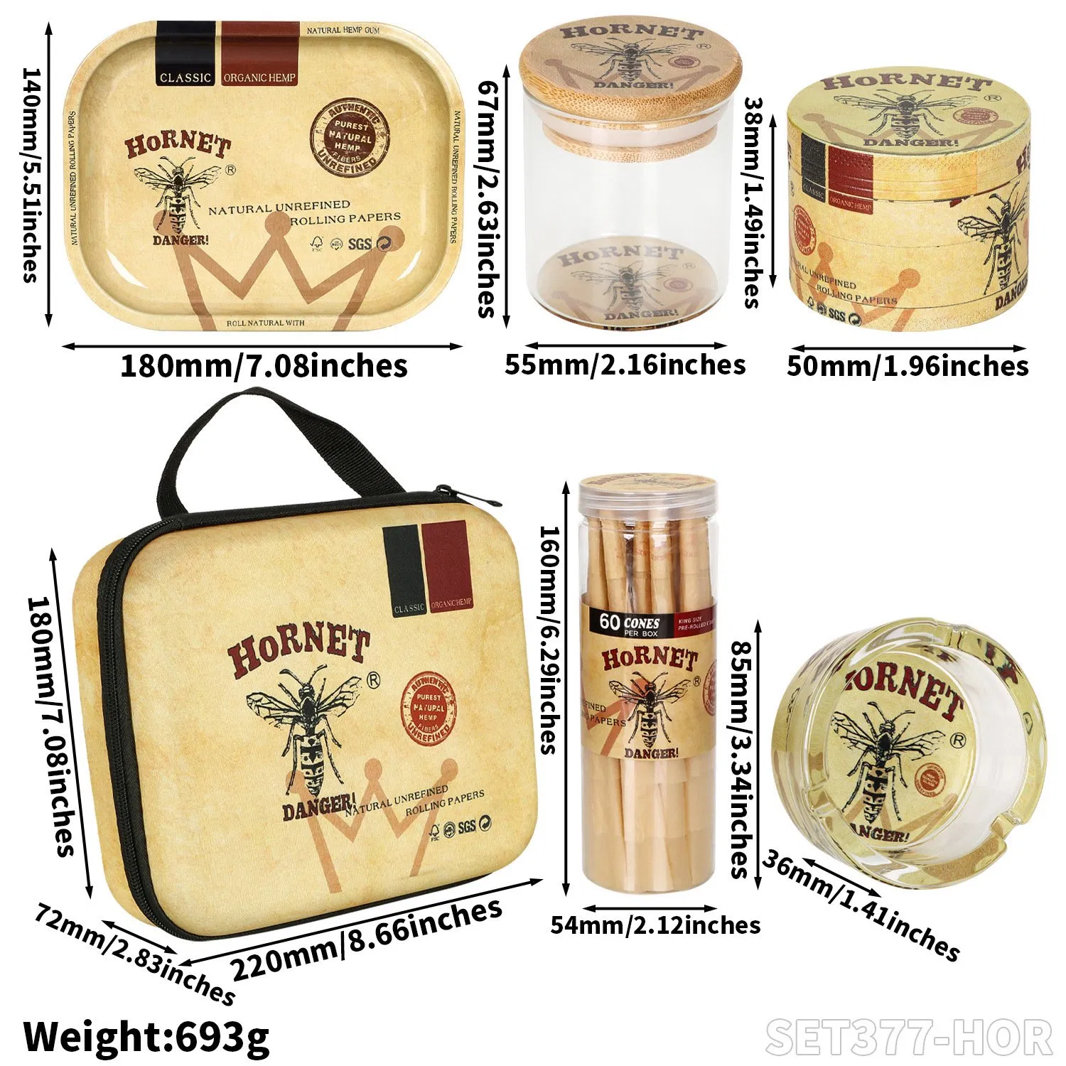 Five-Piece Multifunctional Cigarette Tray Set Includes Cigarette Grinder + Cigarette Tray + Paper Roll