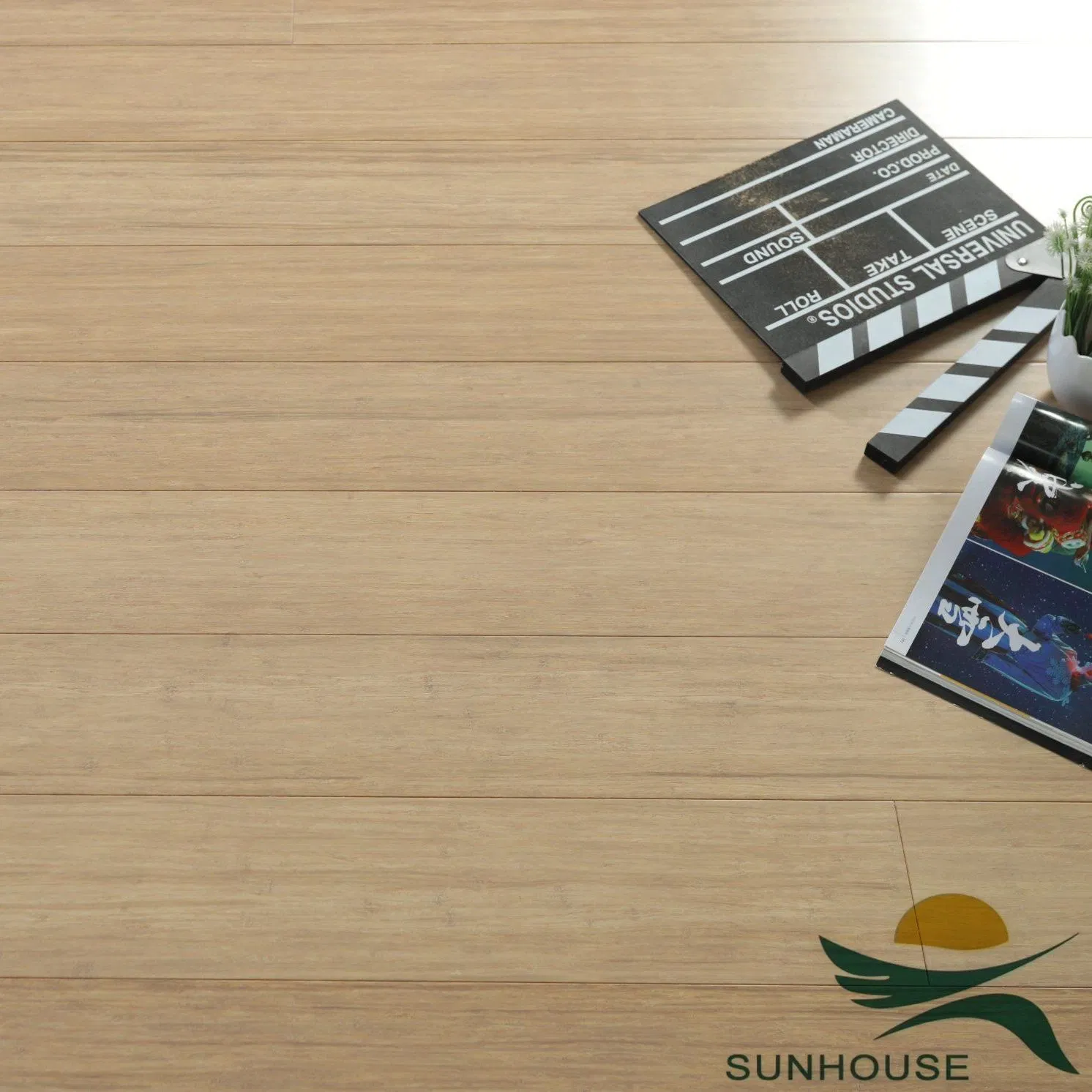 Waterproof Strand Woven Bamboo Floor Indoor Environmental 14/15 mm Natural Bamboo Flooring