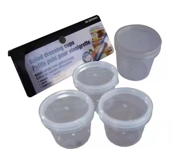 PP Material Sauce Bowl Plastic Food Container Small Size Salad Dressing Cups