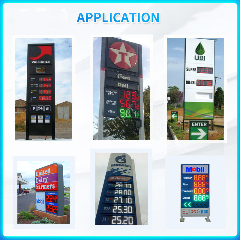 4 Digit 7 Segment LED Display Gas Station Price Sign 8 Inch
