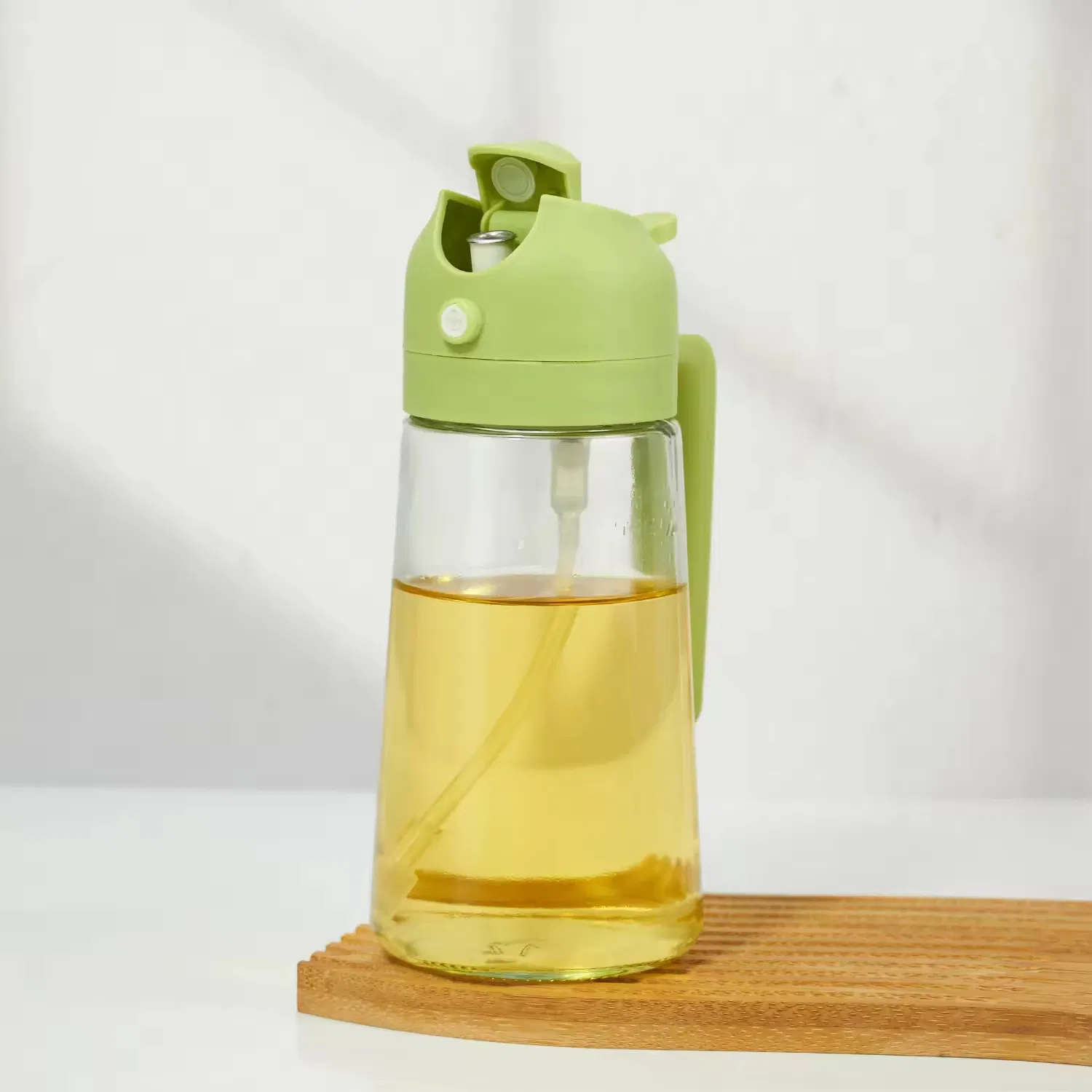 Oil Sprayer for Cooking 2 in 1 Oil Spray Dispenser Glass Bottle Food-Grade Material for Kitchen Salad Dressing Frying Air Fryer