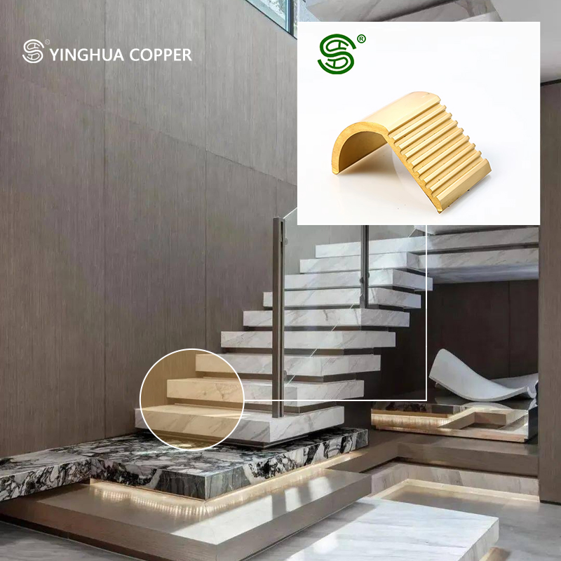 Wholesale Hot Selling Alloy Anti Slip Stair Nosing Brass Copper Stair Nosing