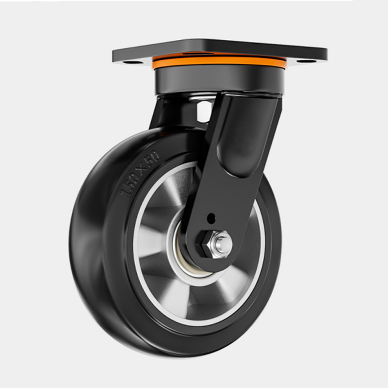 Wholesale PU Nylon Rubber Polyurethane Induatrial Scaffold Furniture Swivel Heavy Duty Solid Hand Trolley Caster Wheel