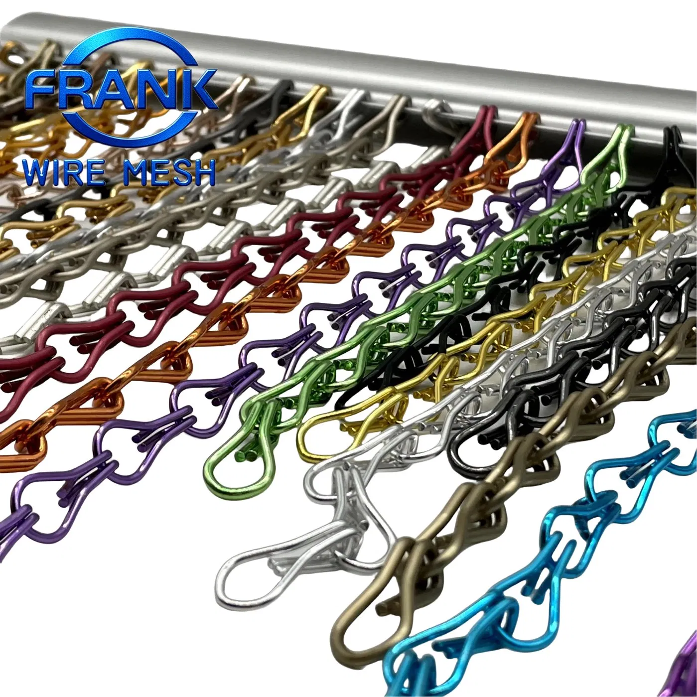 Custom Design Aluminum Double Hook Chain Fly Curtain Mesh for Room Decoration