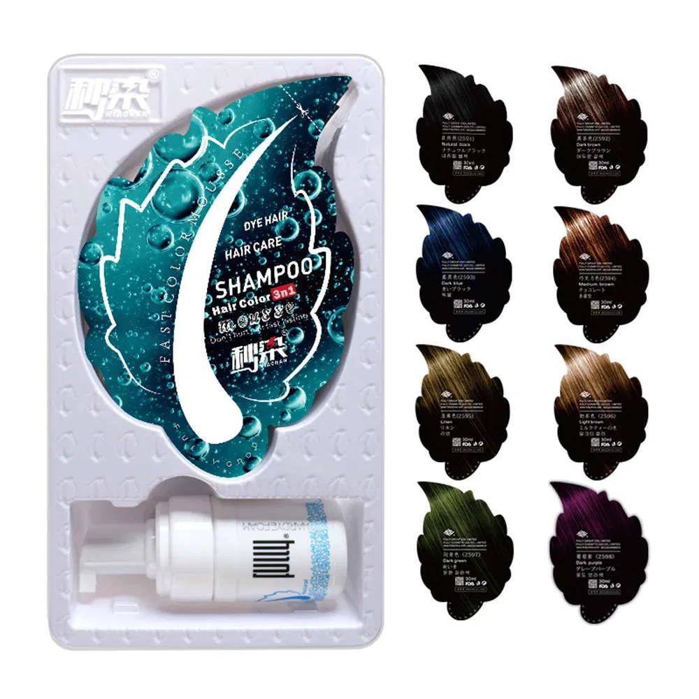 Fully Fastcolor Mousse Plant Black Hair Shampoo India Best Selling Products Non Allergic Hair Dye