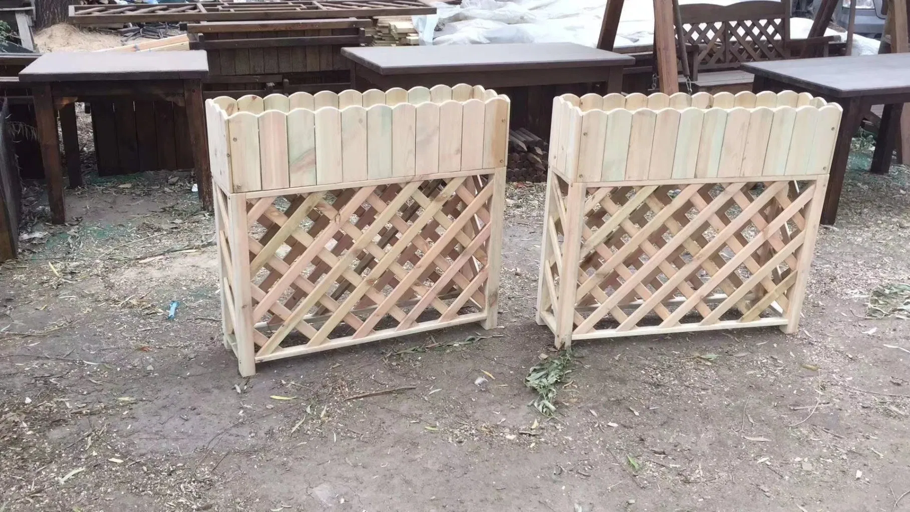 Preservative or Anticorossive Wooden Flower Terrace/Bed