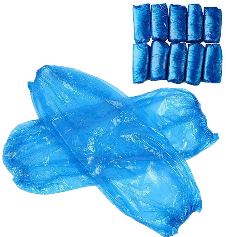 White Blue Oversleeve, Disposable Plastic PE LDPE Sleeve Cover
