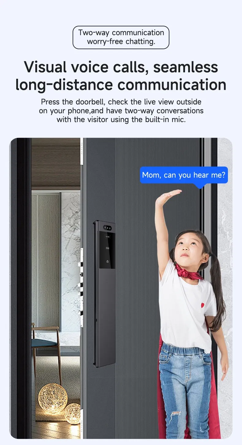 Intelligent Israel Waterproof Door Lock Tuya APP Smart Lock Fingerprint Face Recognition Door Lock