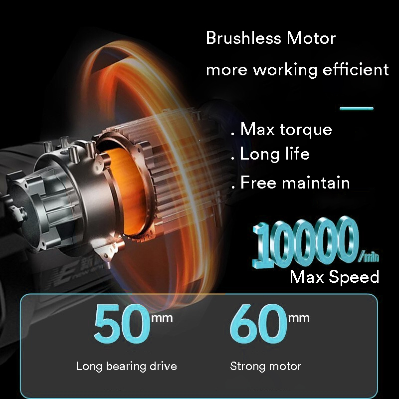 Populus Portable 20V Brushless Cordless Angle Grinder Variable Speed Cutting Polishing 100m/115mm Angle Grinder for Algerian Market