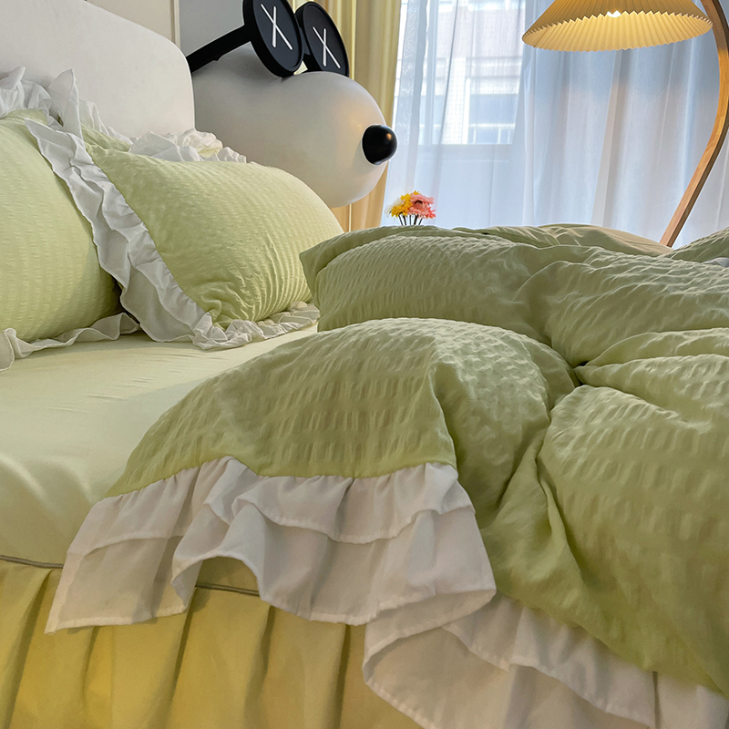 Home Bedding China Wholesaler Washed Cotton Bedding Coverlet Set Bed Linen