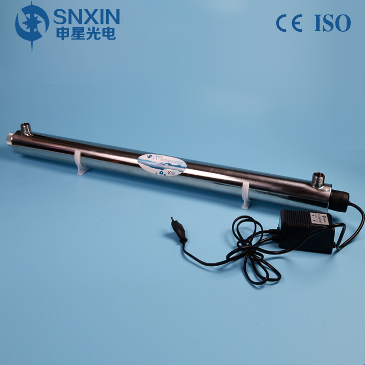 УФ-стерилизатор воды 12W, 304 нерж. сталь, 1gpm