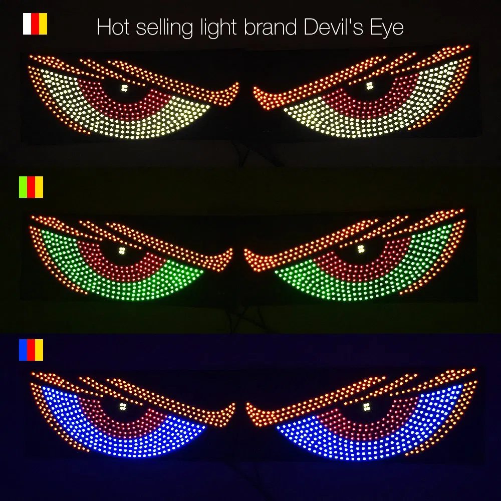 Интерактивная панель «Моргающие глаза» для фар и лобового стекла автомобиля