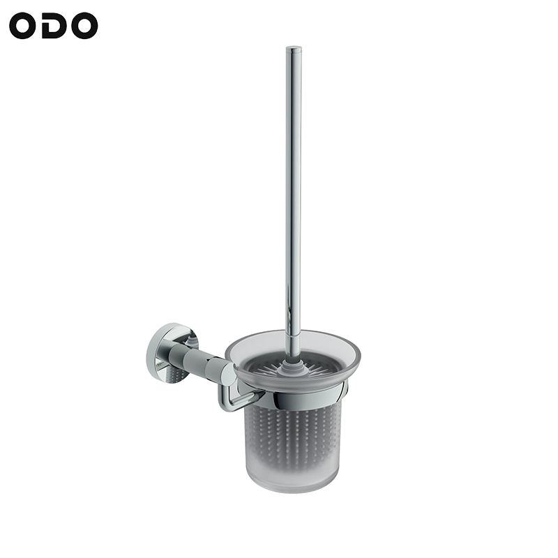 Настенный держатель для ершика со стаканом, хром