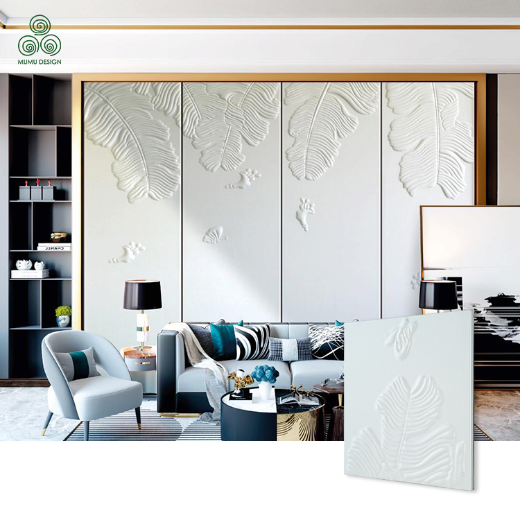 Combining 3D Relief and Chinese Embroidery on Luxury MDF as Wall Panel