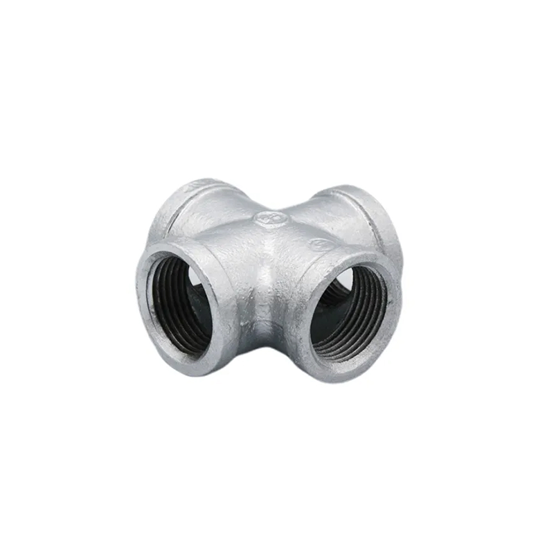Galvanized Malleable Iron Pipe Fitting Cross