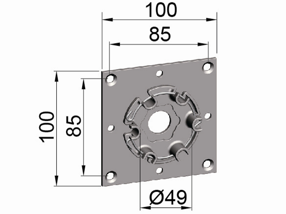 Aluminium Side Plate Bracket Motor Bracket