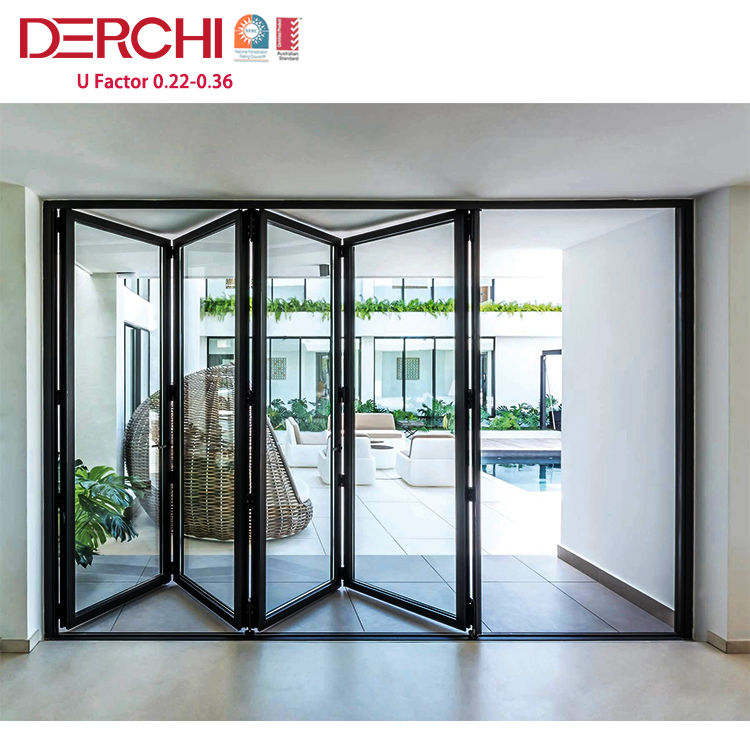 Factory Direct Sale Partition Folding Interior Doors Standard Aluminium Folding Door