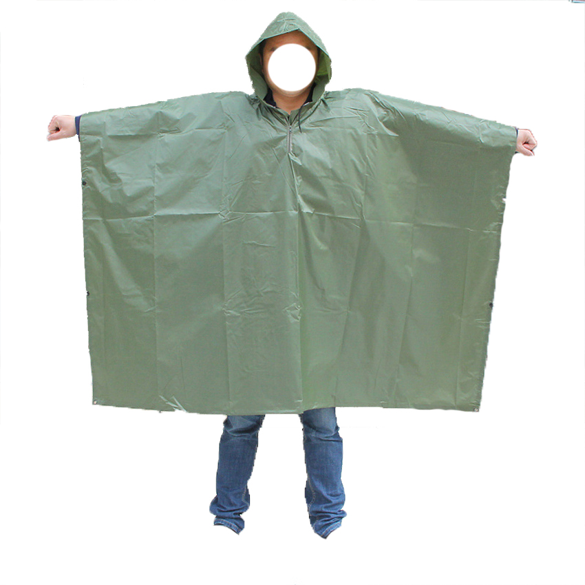 Green Waterproof Multifunctional Rainwear PVC Poncho Raincoat