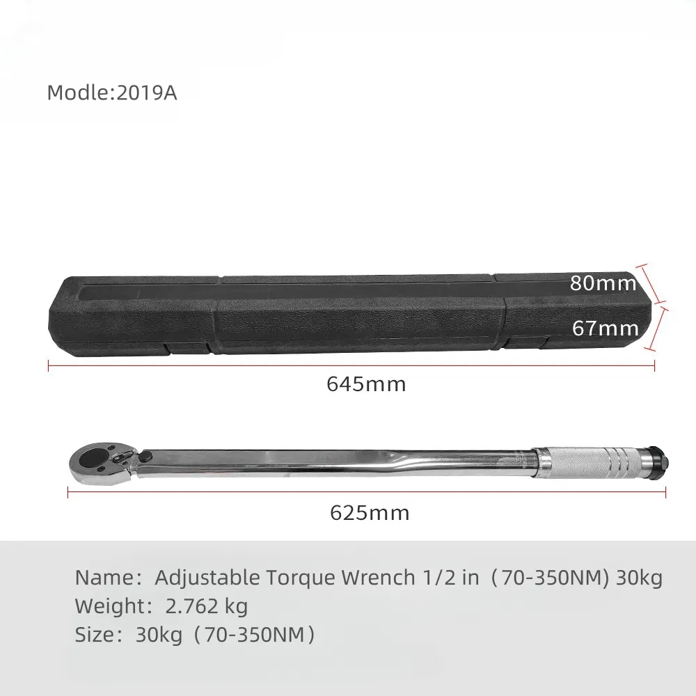 1/2 Inch Drive Click Torque Wrench Open End Fixed Type Preset Torque Wrench