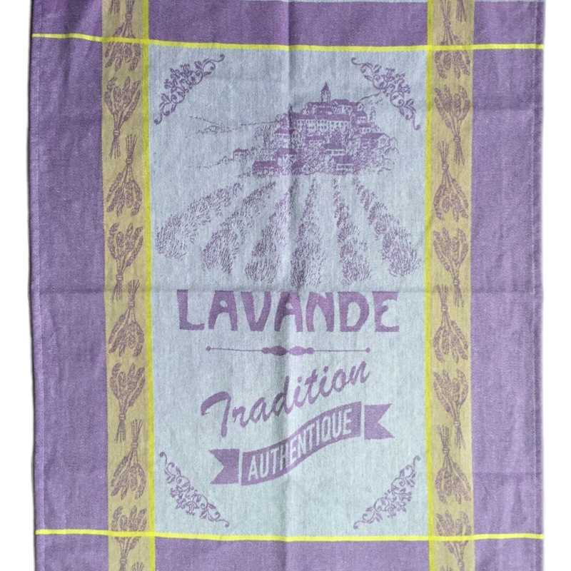 100% Cotton Purple Lavande Jacquard Yarn Dyed Kitchen Towel with Swing Tag