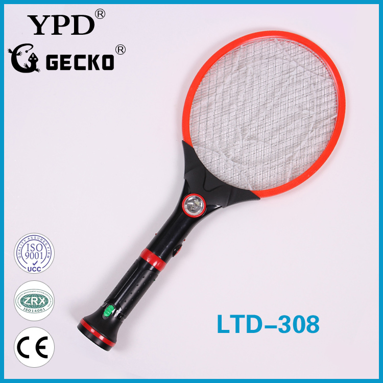 New Design Rechargeable Solar Mosquito Killer Racket Electronic Fly Swatter with Torch for Pest Control