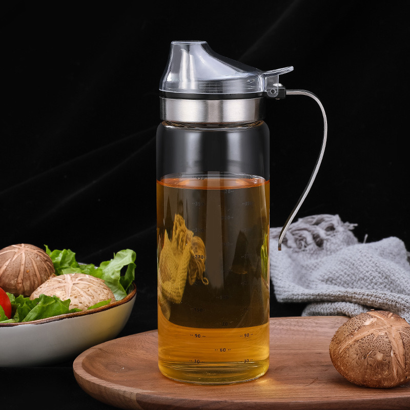 Olive Oil Dispenser Bottle Lead-Free Cruet Glass Bottle Bl15831