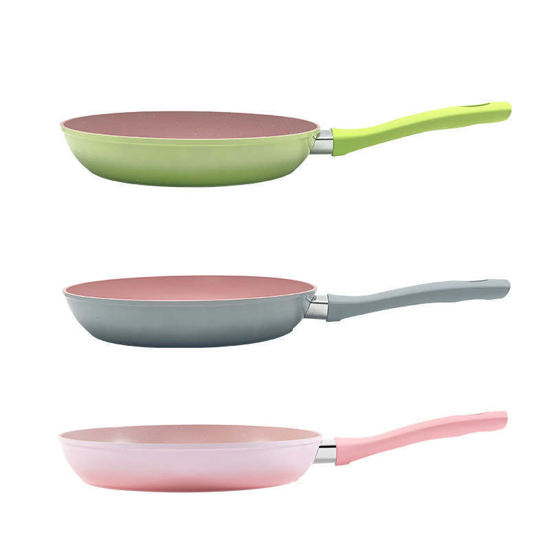 Korean Style Flat Bottomed Imitation Die-Casting Aluminum Thickened Household Non Stick Pan