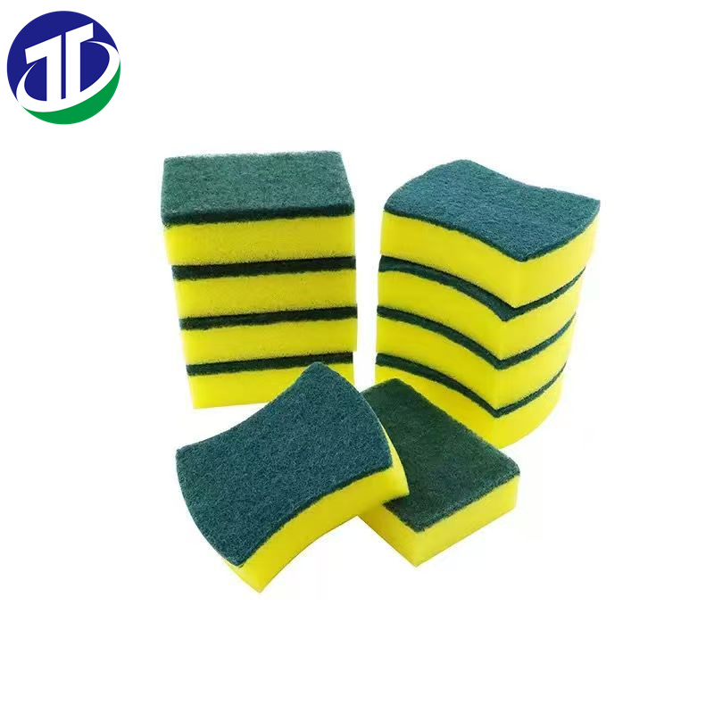 Eco Non-Scratch Dish Scrub Sponges for Cleaning Scouring Pad