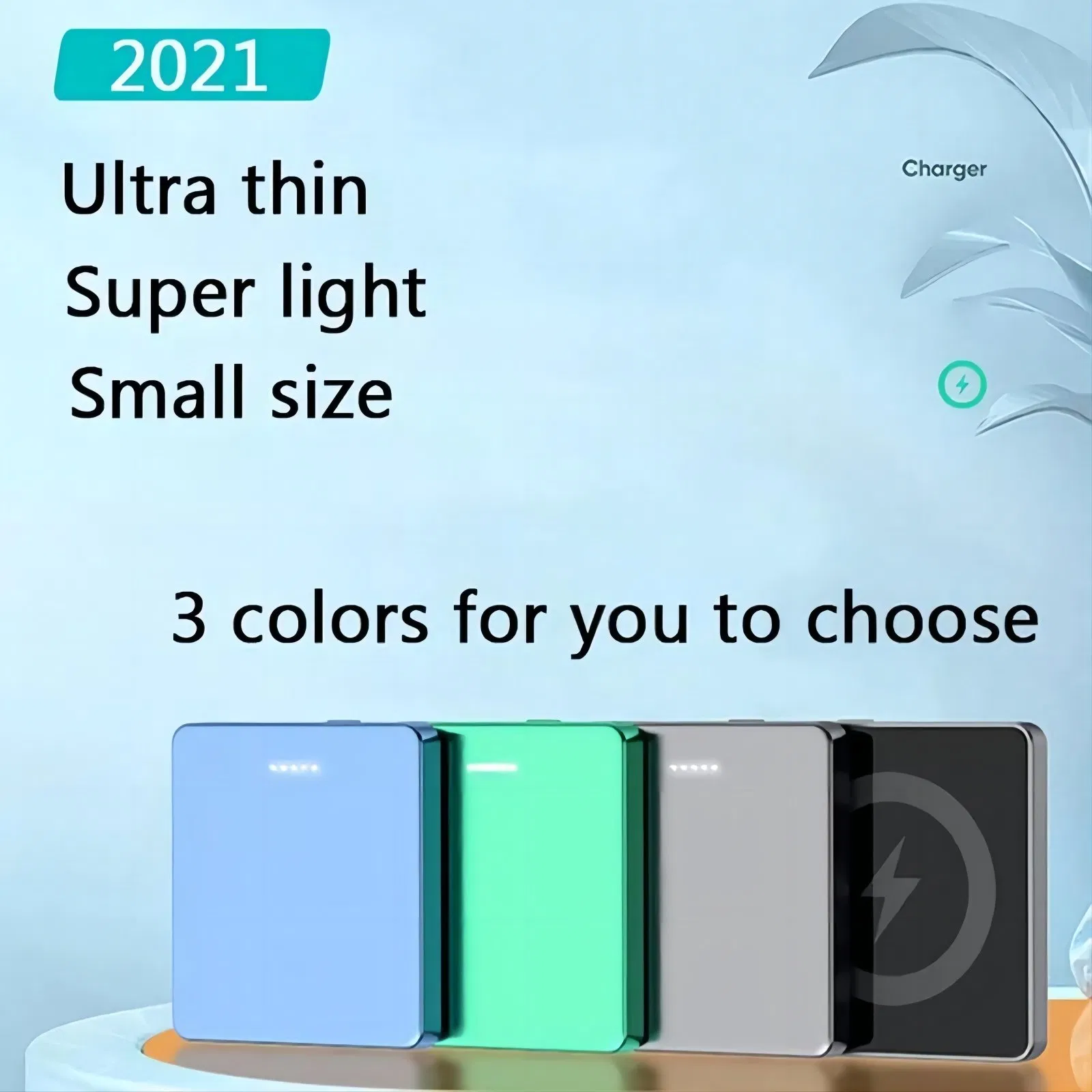 Pocket Design Mini Portable Power Bank 15W Mobile Phone Charger 10, 000 mAh Magnetic Wireless Battery Pack for iPhone 12 13