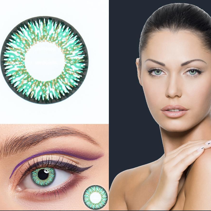 Color Contact Lenses for Eyes Top Brand Eye Contacts Yearly Use Beauty Pupils 1 Pair Brown and Gray Colored Contact Lenses