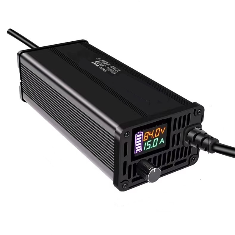 48V 4A8a10A12A 220V Input Aluminum ABS Lithium Adjustable Battery Charger