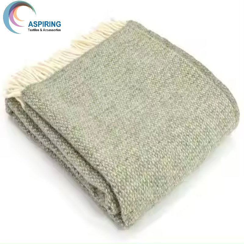 Двустороннее огнестойкое шерстяное одеяло для отелей и ЧС