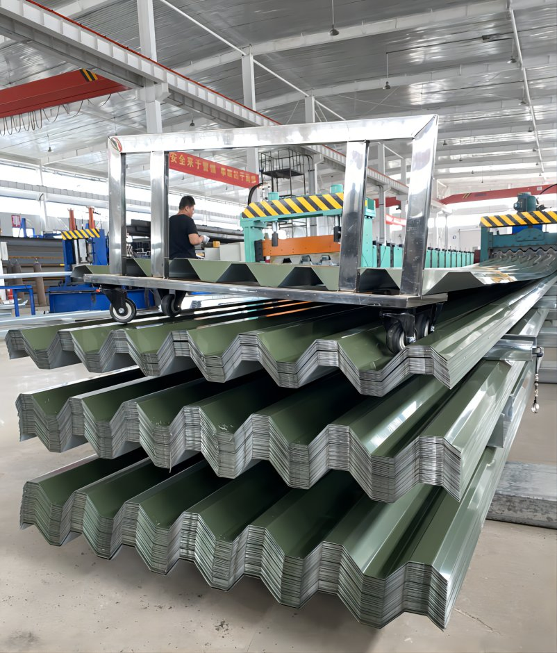 Type 35-125-750 Color Steel Plate Corrugated Tile Galvanized Pressed Steel Sheet