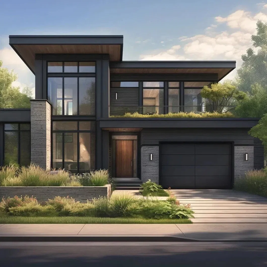 High Speed Operation Insulated Aluminum Automatic Sectional Garage Door for Busy Family Homes and Villas