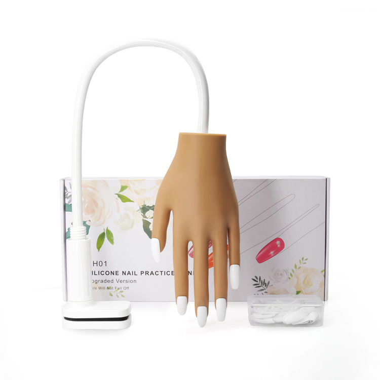 Silicone Practice Hand for Acrylic Nails Mannequin Hand for Nails Training