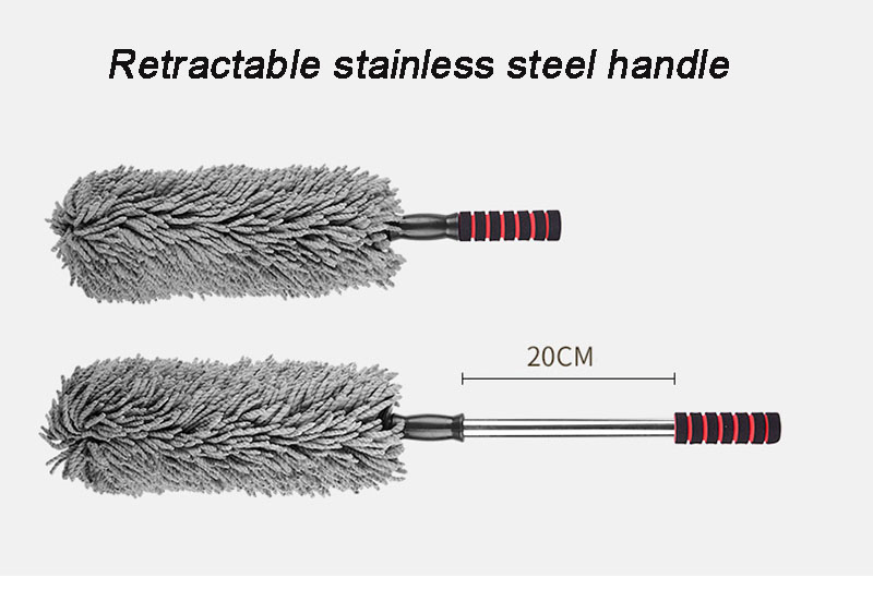 Esun Multipurpose Long Secure Extendable Handle Scratch Lint Free Microfiber Duster for Car