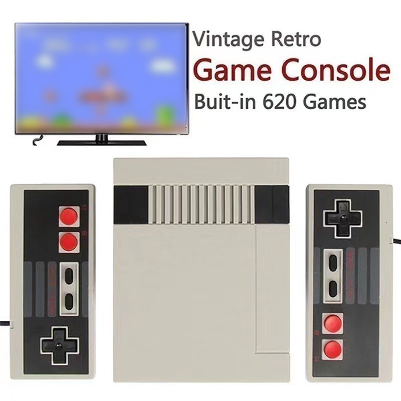 Wholesale 8-Bit Retro TV Video Game Console - Built-in 620+ Classic Games, Supports 2-Player Play, HD Output (AV/HDMI) , Plug-and-Play