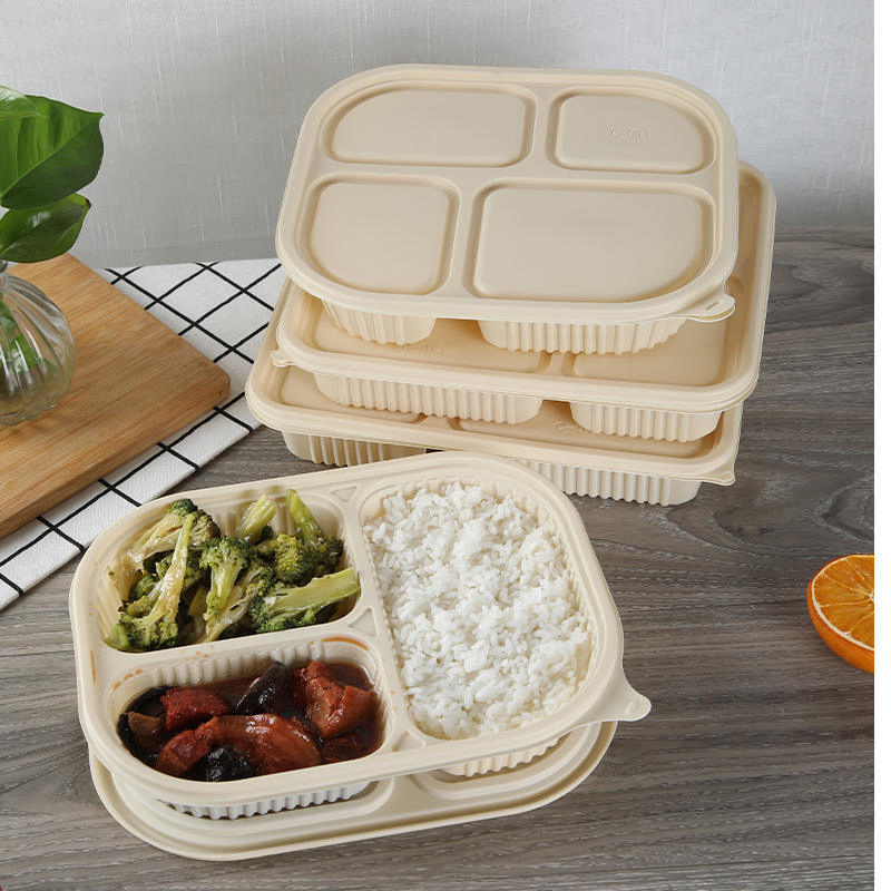 3 Compartment Takeaway Blister Clamshell Microwave Cornstarch Lunch Box