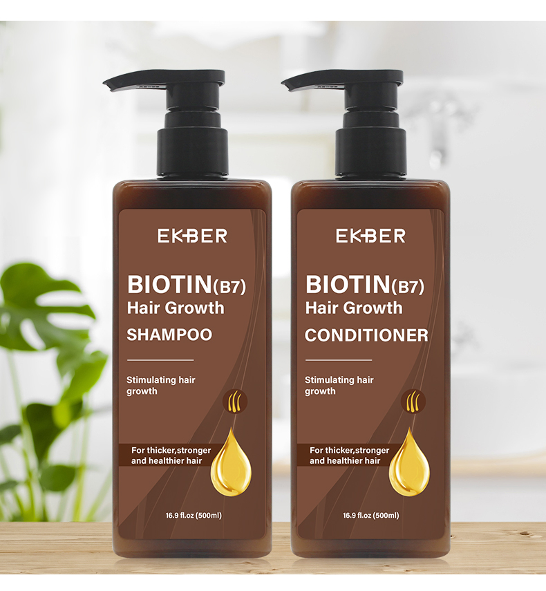 Private Label Organic Coconut Oil Hair Care Moroccan Argan Oil Biotin Hair Growth Shampoo Conditioner