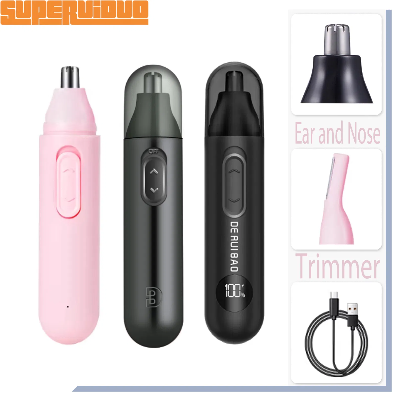 High-Efficiency 3D Floating Cutter Nose Hair Trimmer
