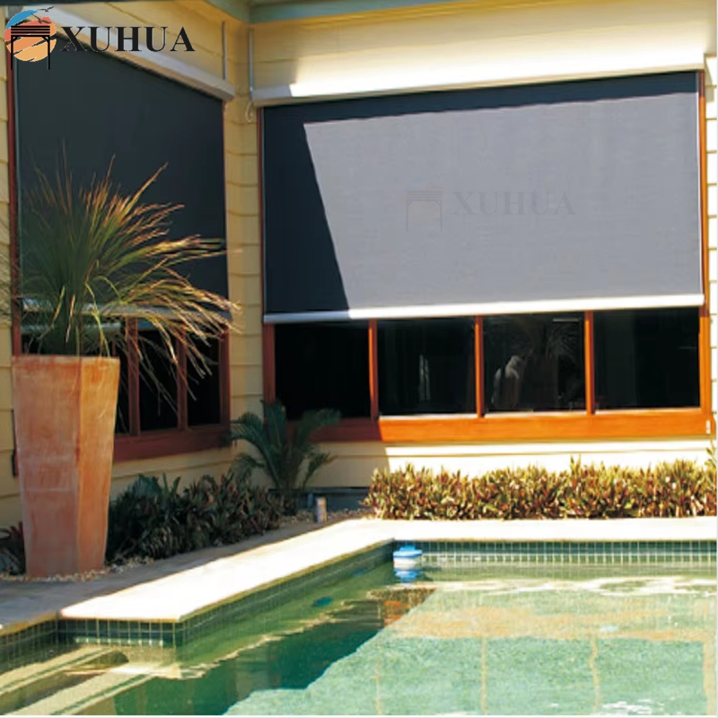 Xuhua Outdoor Balcony Shading Lateral Guides Vertical Curtain Garden Roller Blind Shades