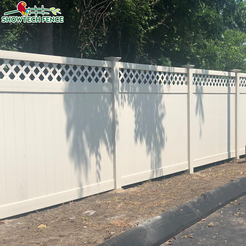 Showtech Cheap Lattice Top Privacy PVC Fence Panels