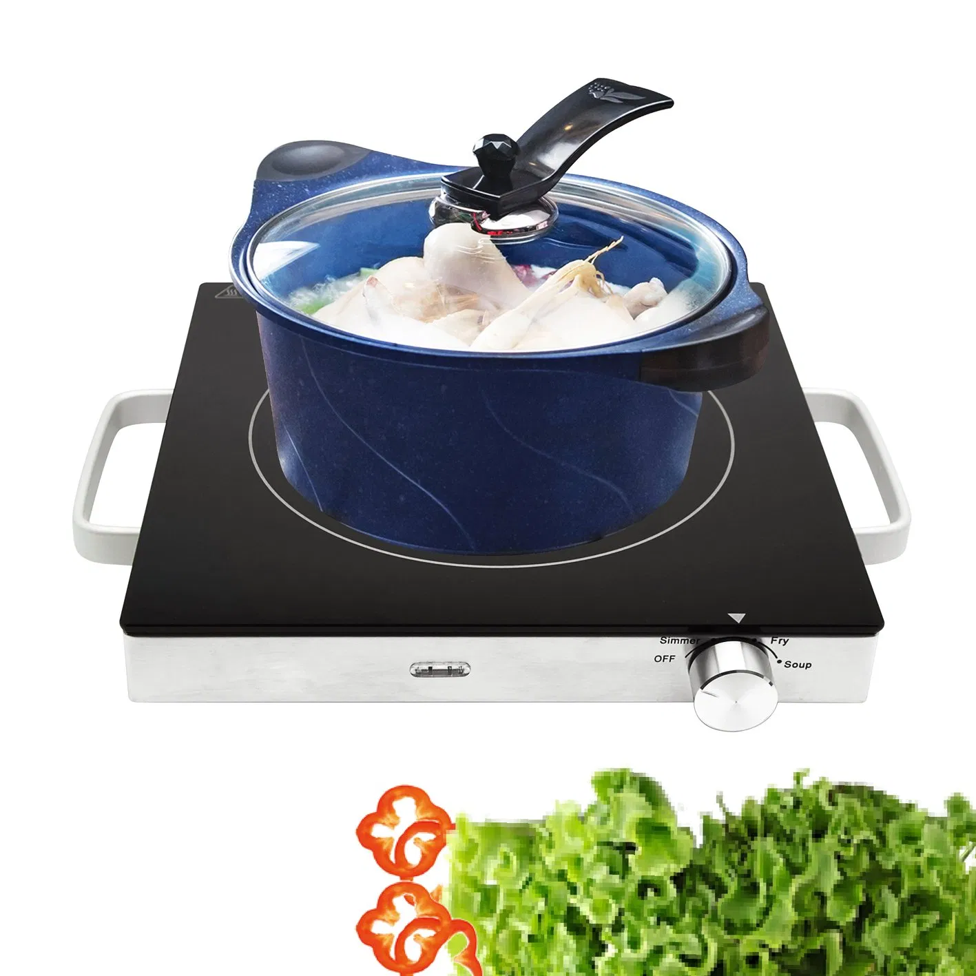 Factory Directly Supply Two Burner Electric Heater Hob Ceramic Portable Double Induction Cooker