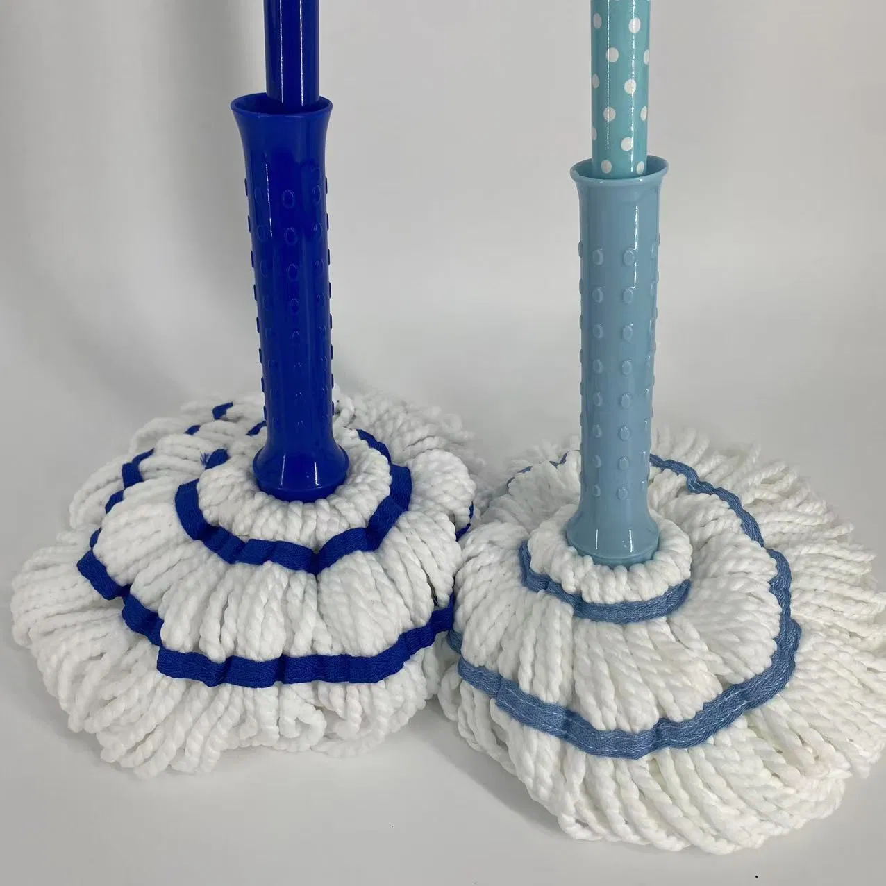 Self-Wringing Twist Mop for Floor Cleaning, Long Handled Microfiber Floor Mop with Top Scouring Pad for Kitchen, Hardwood, Restaurant, Bathroom, Office Cleaning