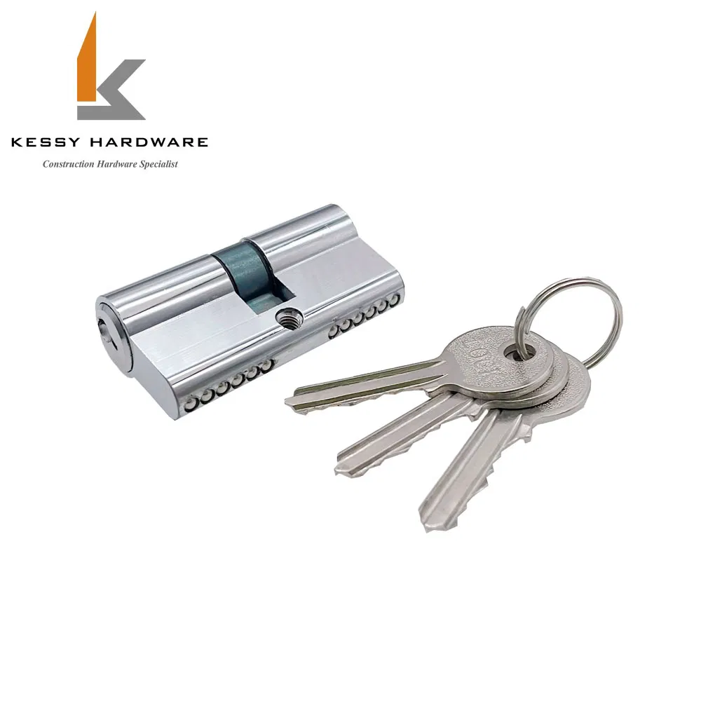 60mm Cylinder Sx60c Zinc Body Brass Core 3 Normal Iron Key Double Open Cylinder