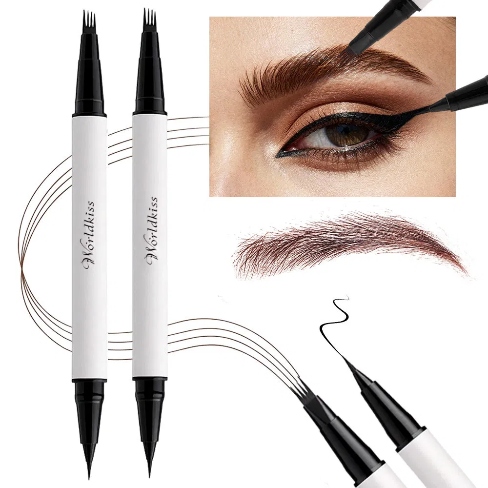 Waterproof Quick Dry Dual Eyeliner Five Color Four Tip Natural Eyeliner Pen