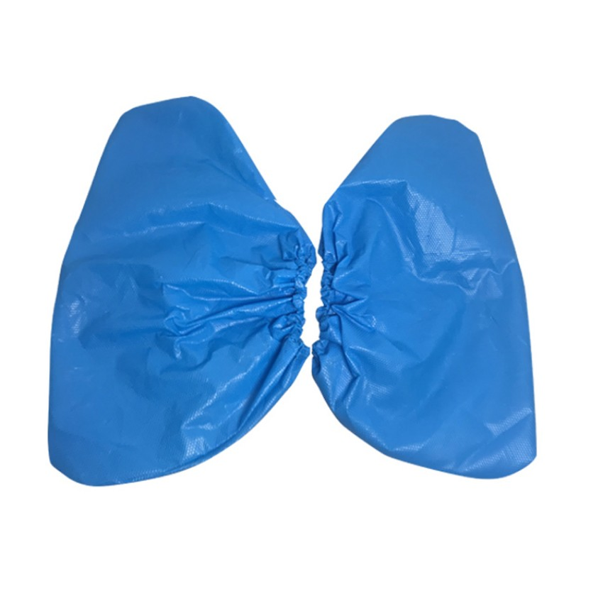 Disposable Waterproof CPE Plastic Anti-Slip Blue Safety Protective Overshoes for Medical Laboratory & Industrial Use
